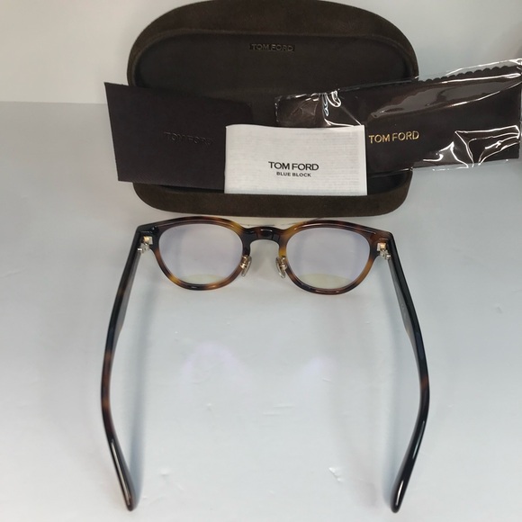 New Authentic Tom Ford FT5783-D-B 053 47 Shiny Classical Havana/T Logo Eyeglass - Picture 7 of 14